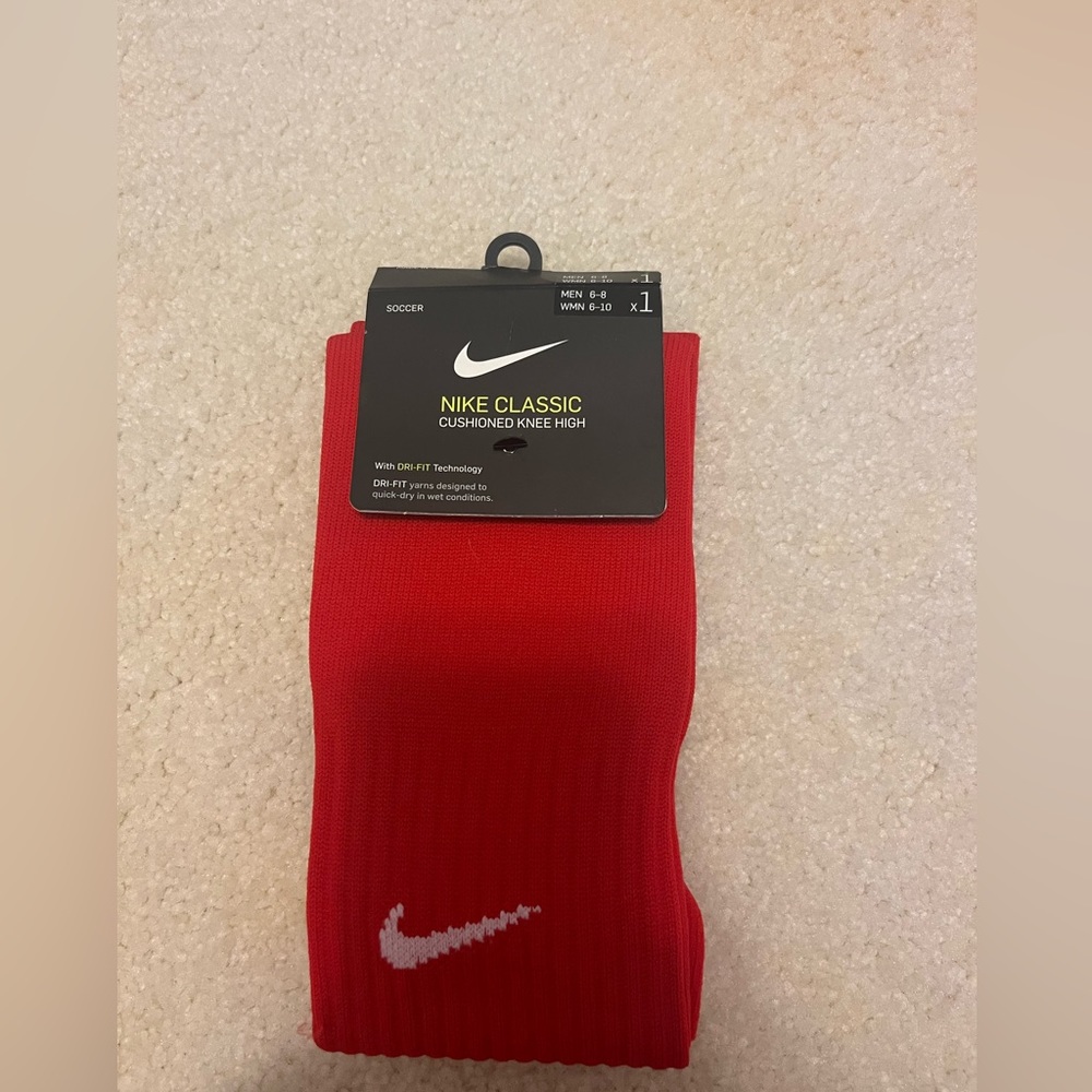 red nike soccer socks